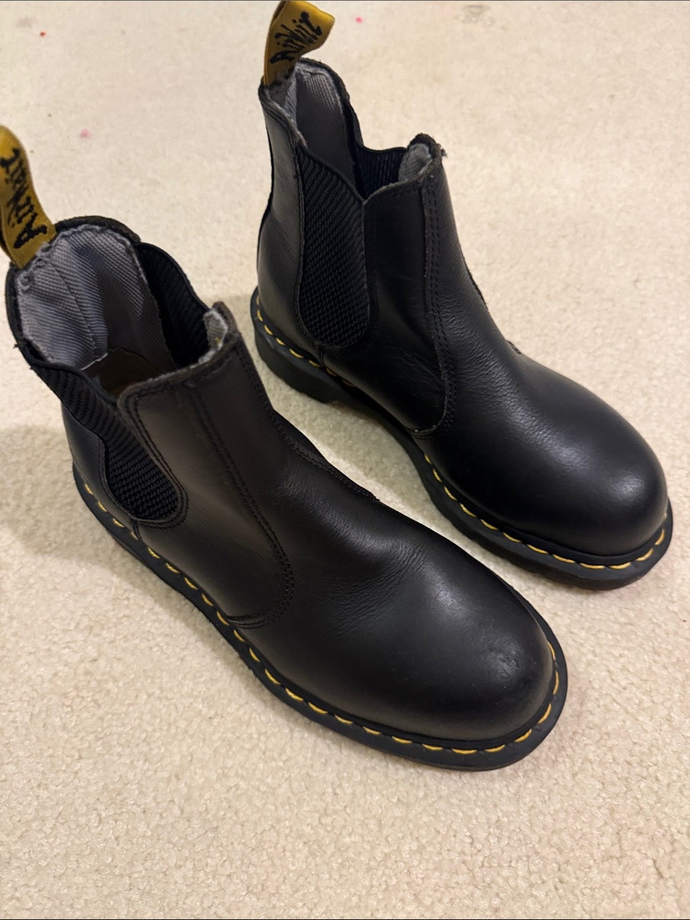 Doc Martens Women’s Black Leather Bex Pull On Chelsea Boots size 6